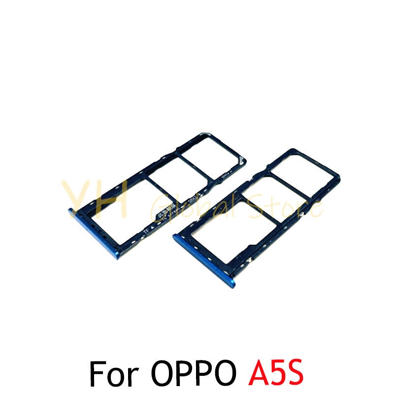 Tempat kartu Sim, 5 buah untuk OPPO A3 / F3 / F7 / A3S / A5S / A5 / A5 2020, suku cadang perbaikan kartu Sim