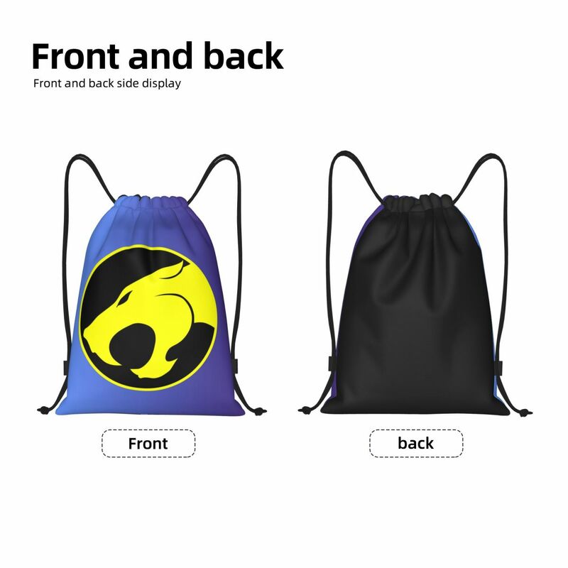 Рюкзак на шнурке Thundercat для мужчин и женщин, Спортивная Складная тренировочная сумка с рисунком Аниме Манга, для спортзала