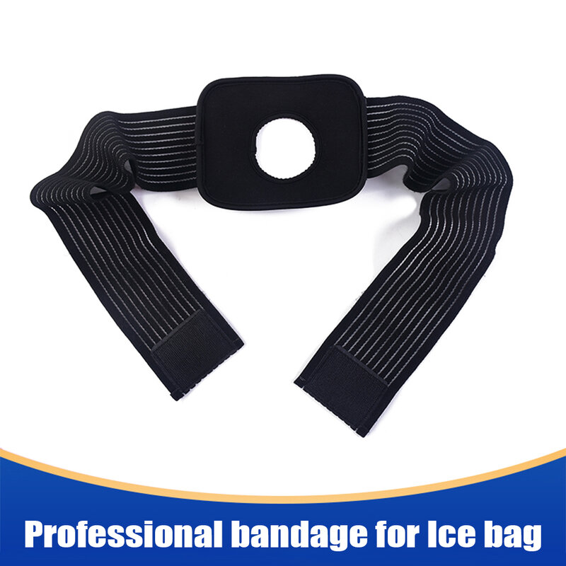 Banda de fijación portátil para bolsa de hielo, Protector de envoltura de paquete de hielo para rodilla (sin bolsa de hielo), 1 unidad