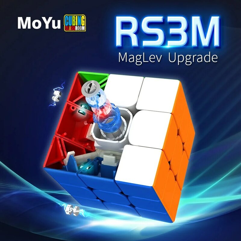 Moyu المكعب السحري المغناطيسي ، ألعاب اللغز المهنية ، RS3M ، RS3M ، 3x3x3 ، الأشعة فوق البنفسجية ، RS3M ، 2021