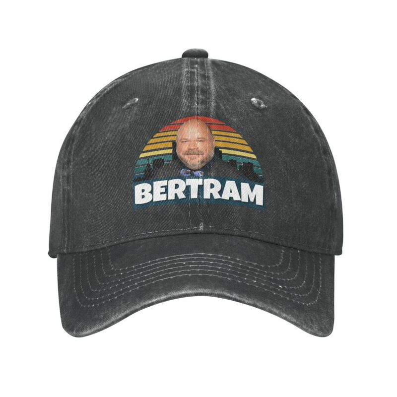 Bertram Baseball Cap Fashion Distressed Denim Funny Snapback Hat Unisex Outdoor All Seasons Travel Hats Cap