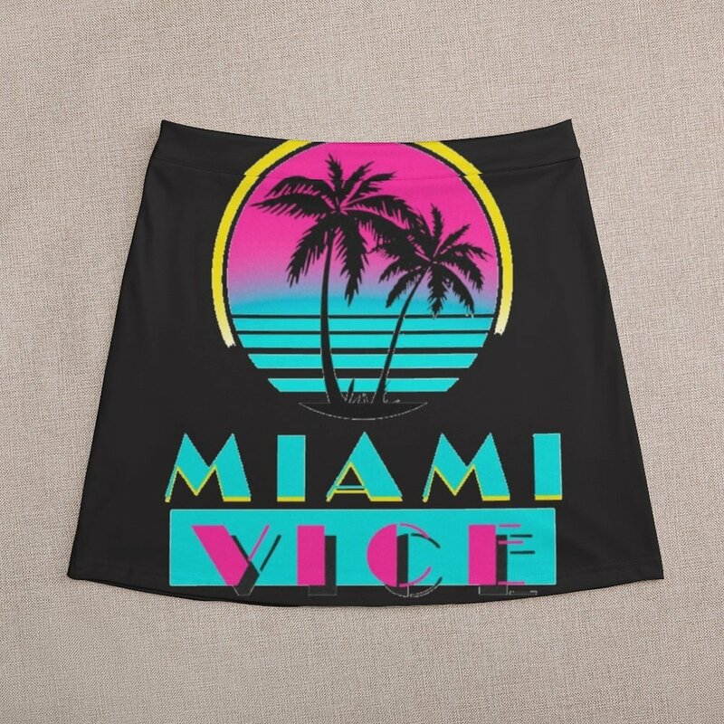 Mini saia Miami Vice para mulheres, roupas estilo coreano para meninas, 2023