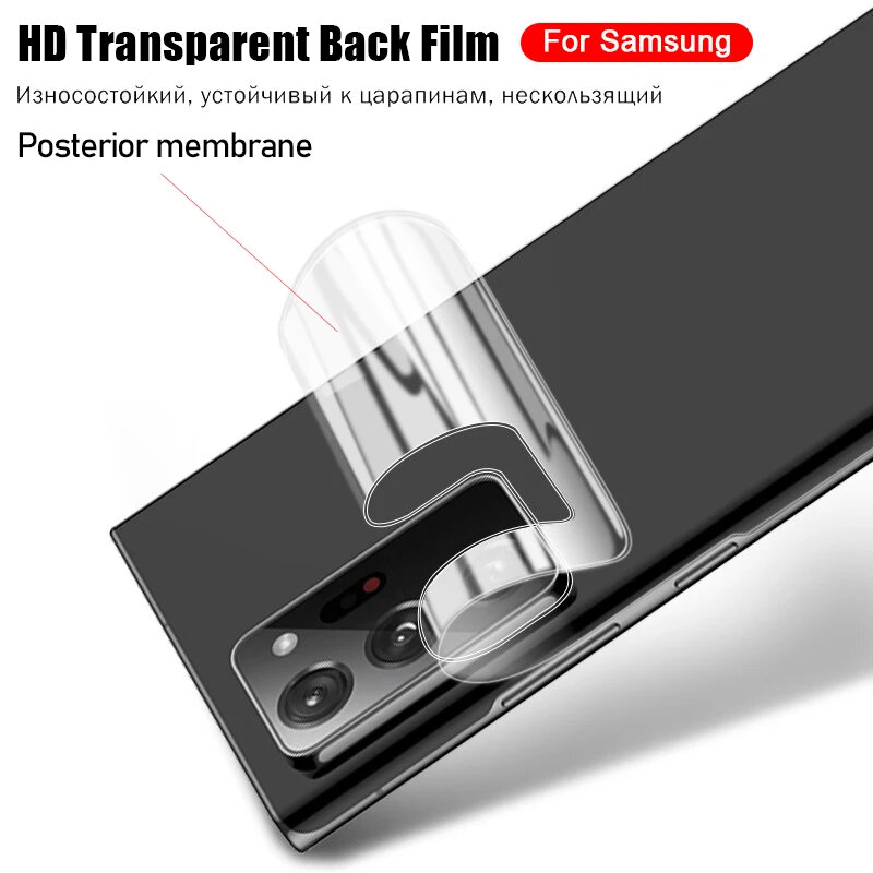 Protetor de tela 4pcs Back Hydrogel Film para For Samsung Galaxy S24 S23 S22 S21 S20 Ultra S10 S9 Plus A54 A34 A52 Acessórios para telefone
