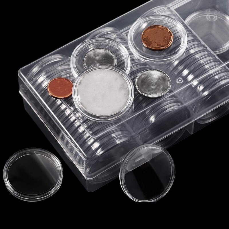 Отделение для монет, 40 мм, контейнер для хранения с органайзером для хранения монет (60 шт.)