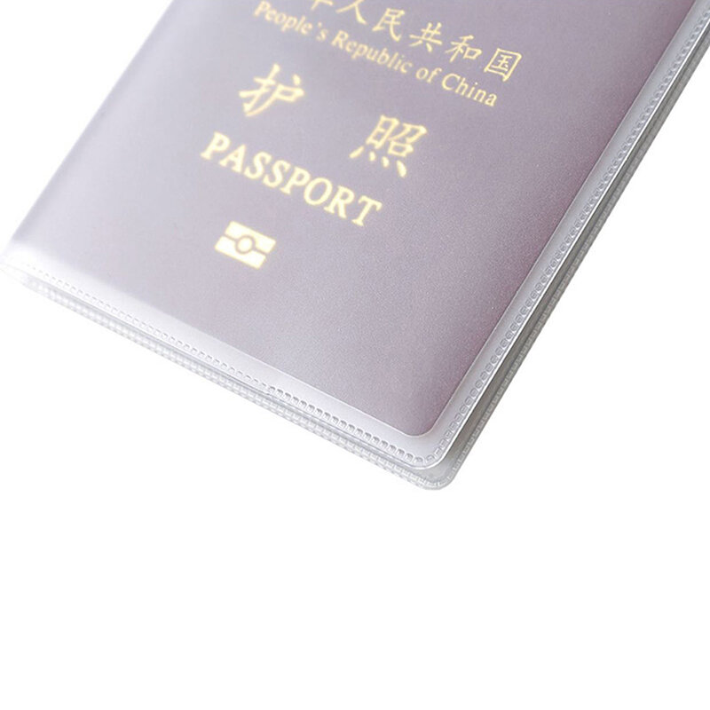 Funda protectora de PVC transparente para hombre y mujer, bolso de viaje para pasaporte, funda impermeable con soporte para tarjeta de crédito y identificación, novedad