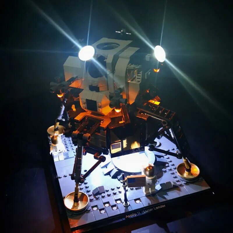 Kit de luz led conjunto para 10266 apollo 11 lunar lander blocos de construção tijolos (apenas luzes) não incluindo modelos diy brinquedos acessórios