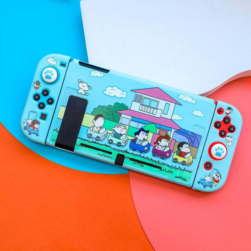 Casing lunak TPU Kuromi StellaLou kartun untuk Nintendo Switch pengendali konsol Game Aksesori Game NS