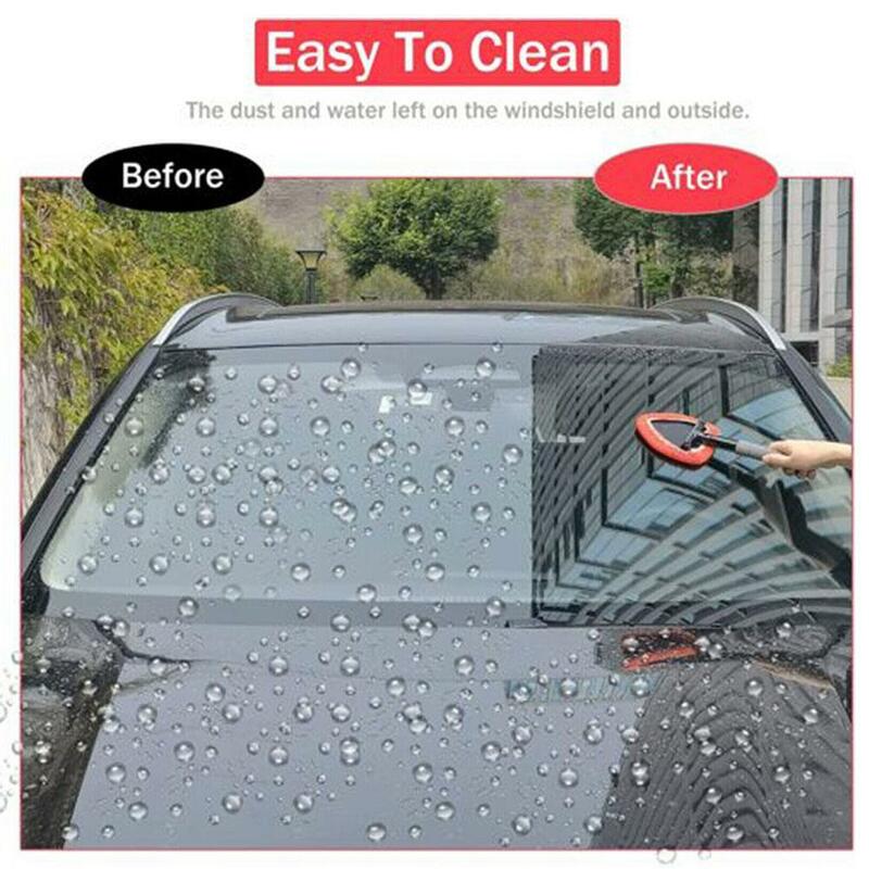 1 Set=1pc Car Glass Cleaning Brush + 4pcs Replacement Cloth Car Front Windshield Defogging Brush Dust Removal Car Cleaning Tool