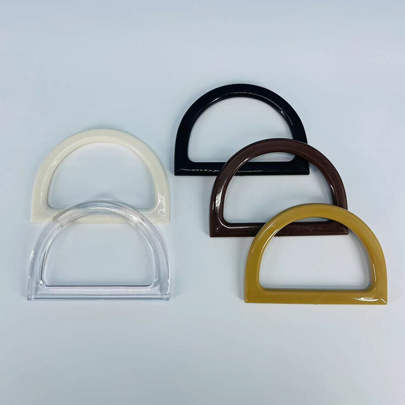 Asa de resina clásica para bolso de mano, con forma redonda accesorio de repuesto/D para equipaje artesanal