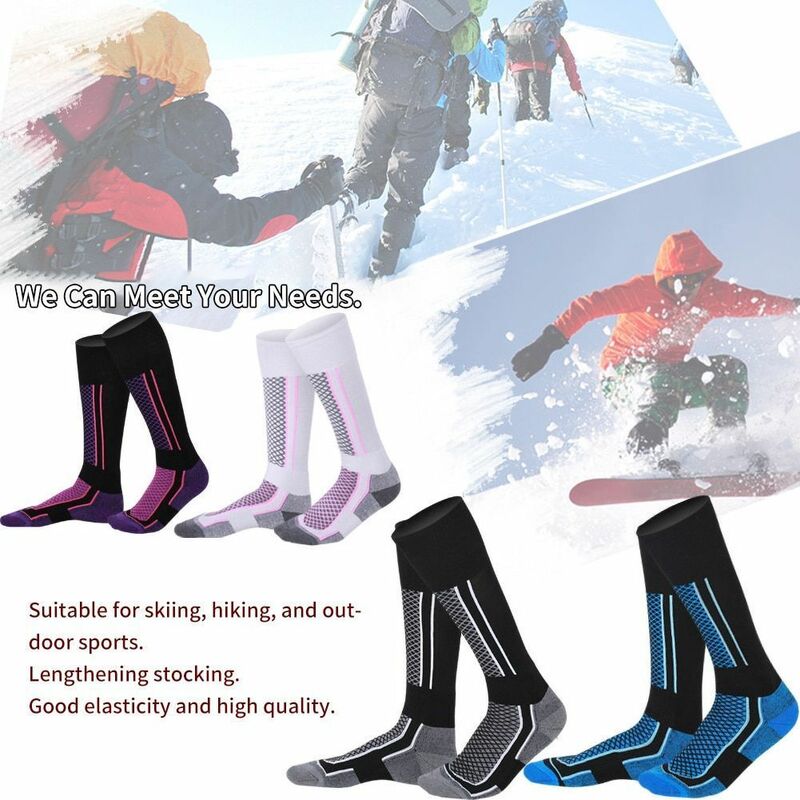 Ski Socks Thick Cotton Sports Snowboard Cycling Skiing Soccer Socks Men Women Moisture Absorption High Elastic Thermal socks