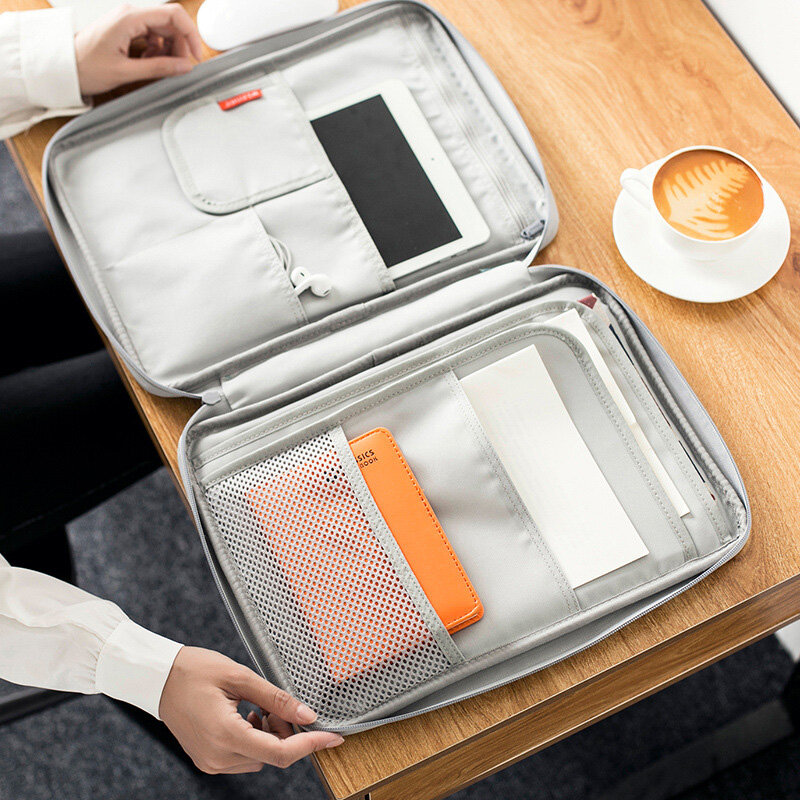 Borsa per Computer Oxford borse per documenti con manico borsa per Organizer per ufficio per riunioni borsa per il trasporto di file di carta XA529C