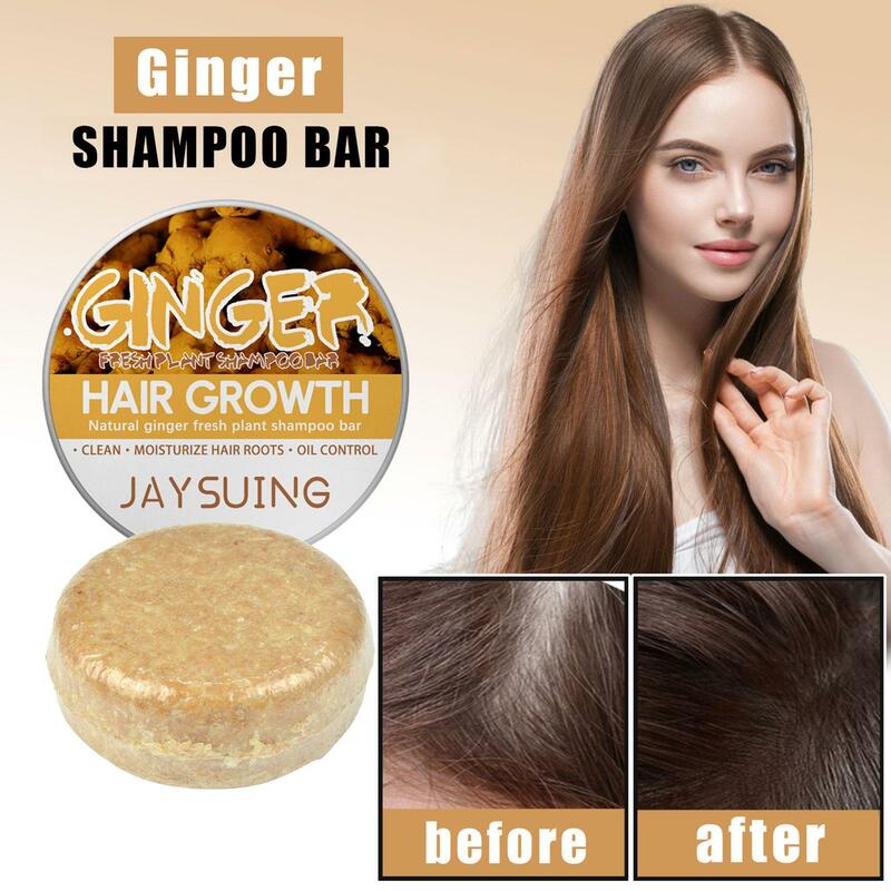 1/2/3/5PCS Anti Hair Loss Ginger Shampoo Thick Moisturizing Shampoo Bar Hair Scalp Massage Conditioning Shampoo Bar