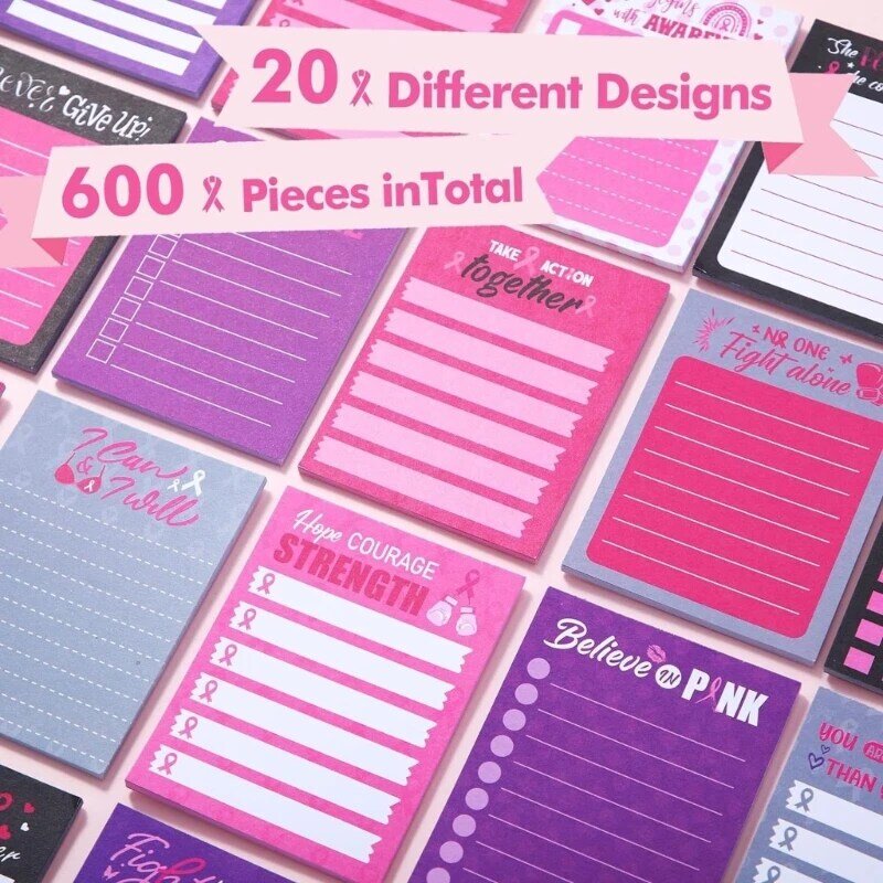10x Self-Adhesive Sticky Notes Ribbon Theme Post Notes Writable Memo Pads Gift Dropship