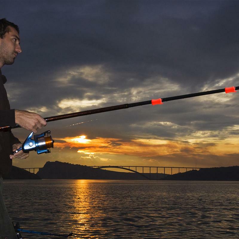 Vara de pesca cinta de silicone macio vinculativo titular da vara de pesca titular vara de pesca pólo de pesca fixa bola vara de pesca rolha de pesca