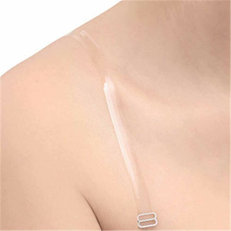 Plastic Buckle Bra Straps Belt Women's Elastic Transparent Silicone Adjustable Invisible Shoulder Strap Women Accessories