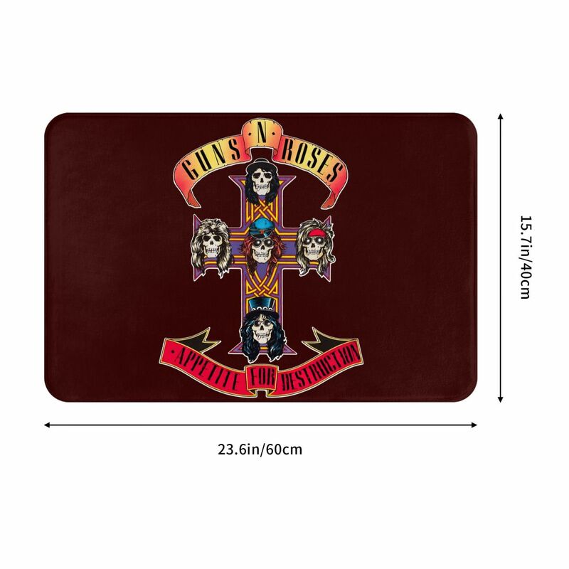 Логотип Guns N Roses 1987, Придверный коврик, кухонный ковер, уличный коврик, украшение для дома