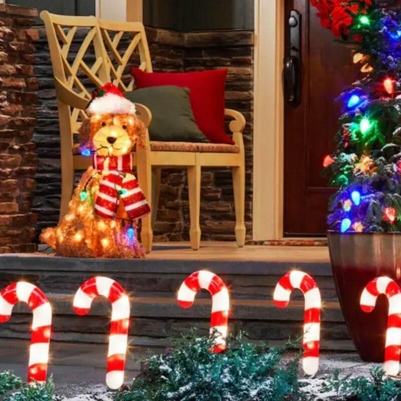 Christmas Spirit Dog Decoration Golden Dog Decor Festive Light-up Ornamental Yard Decoration for Merry Christmas Holiday Season