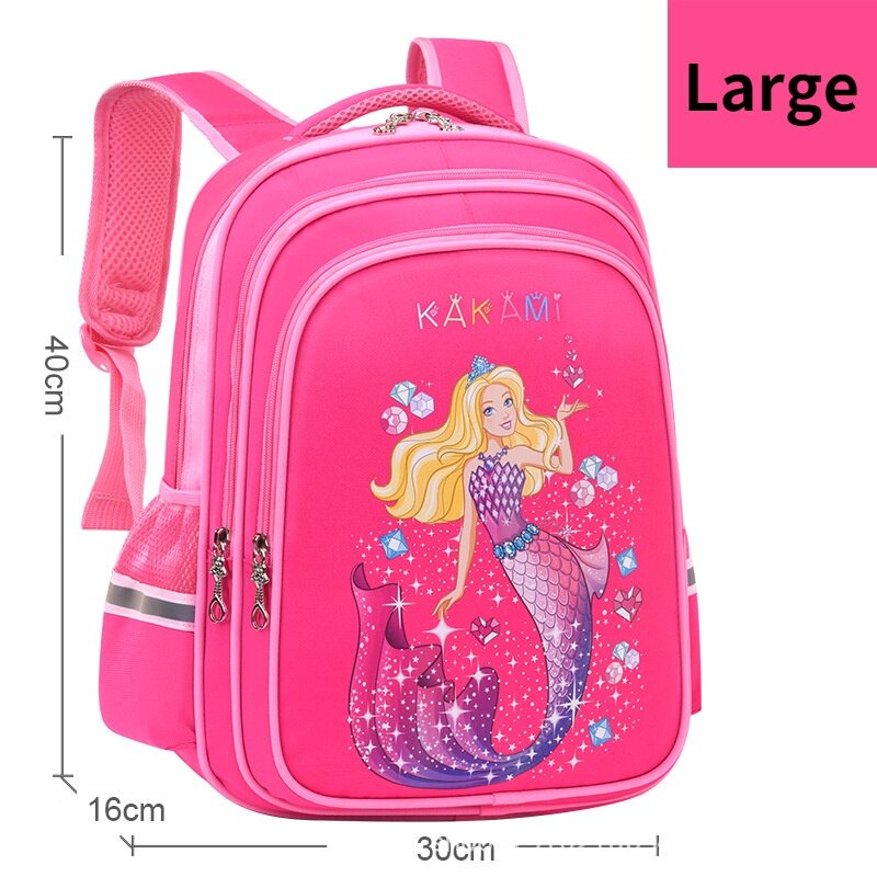 2022 Cute Girls Princess Mermaid Primary School Students Cartoon Bags New Children Fashion High-capacity Sweet Backpacks Hot