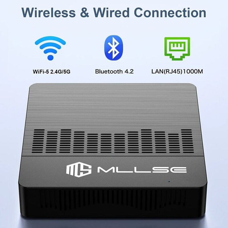 MLLSE 듀얼 밴드 와이파이 블루투스 USB 미니 PC, M2 에어 인텔 제미니 레이크 N4000, 윈도우 11, 6GB RAM, 128GB ROM