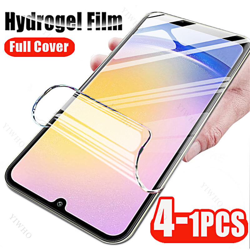4-1PCS Hydrogel Film for Samsung Galaxy A25 A15 A35 A55 A05 A05s A54 A34 A24 A14 A04s Screen Protector Protective Film No Glass