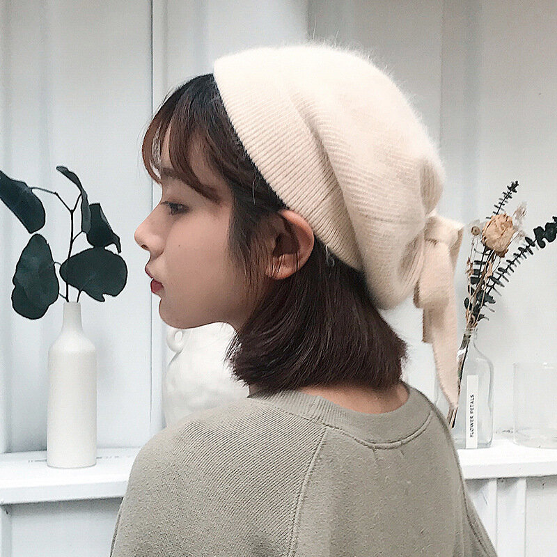INS Winter Skullies Cute Ears Hat Crochet Knitted Beanie Hats for Women Costume Hat Girls Christmas Gift Hip-hop Cap Gorras