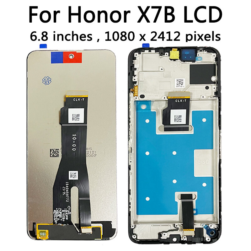 CLK-LX1, CLK-LX2, pengganti tampilan CLK-LX3 untuk LCD Huawei Honor X7b, tampilan LCD X7B, rakitan Digitizer layar sentuh