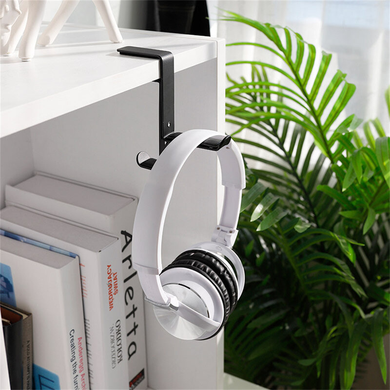 Save Space Desktop Headphone Hanger Fashionable Clip-on Headphone Stand Durable High Quality Schoolbag Hook Noise Reduction