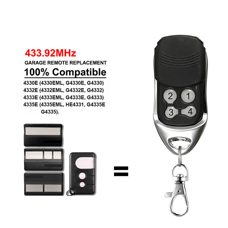 Compatible With 4335e 4330e 4333e 4332 433.92mhz 4 Button Motorlift  Remotes Replacement Garage-Door Remote Control Rolling Code