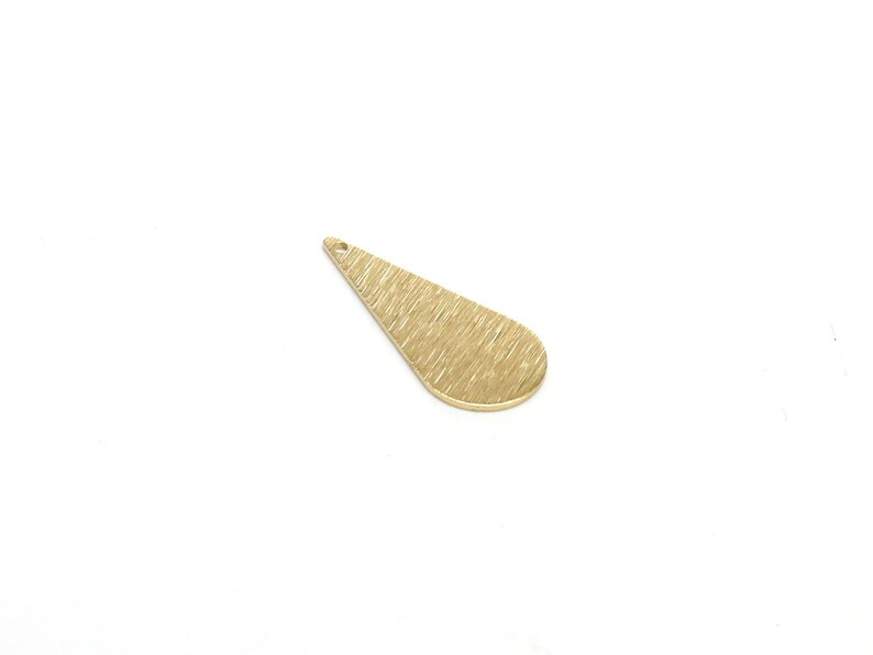 20pcs Textured Drop Earring Charm, Teardrop Brass Findings, 27x12x0.8mm, Necklace Pendant, Jewelry Making Supplies R2435