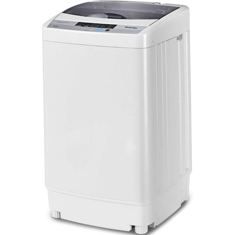 Washing Machine, Full-Automatic Portable, 10 Programs 8 Water Level Selections with LED Display, Washing Machine