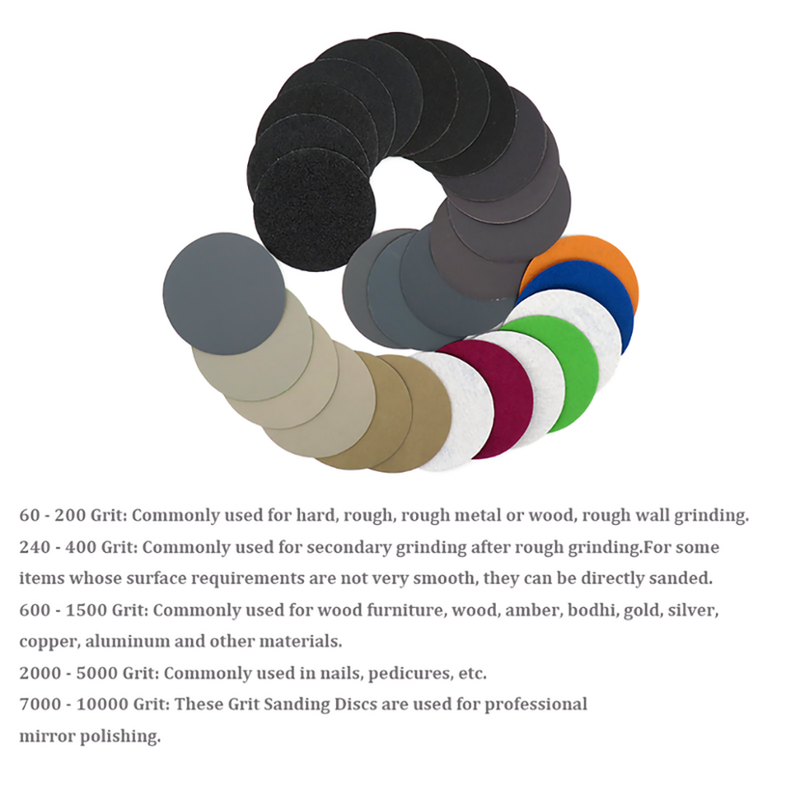 150mm Wet and Dry Sanding Discs Grit 60-10000 6" Hook & Loop Polishing Sandpaper