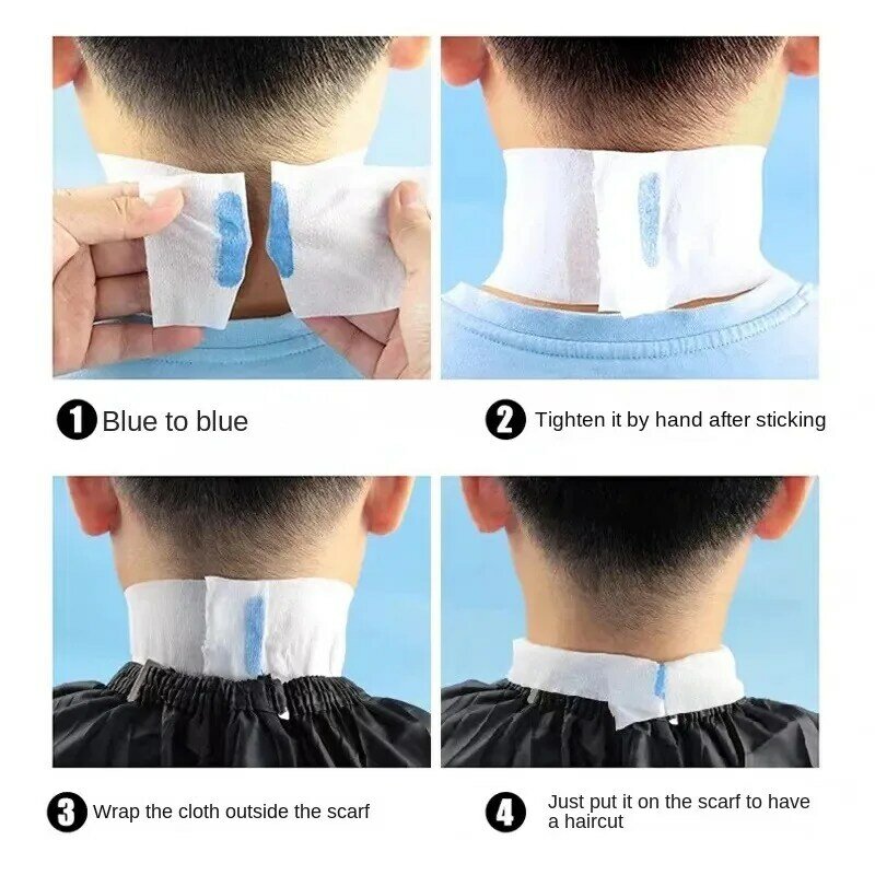 Aksesori pemotong rambut sekali pakai 100 buah/rol, kertas leher dapat diatur tukang cukur khusus Salon penata rambut putih/hitam