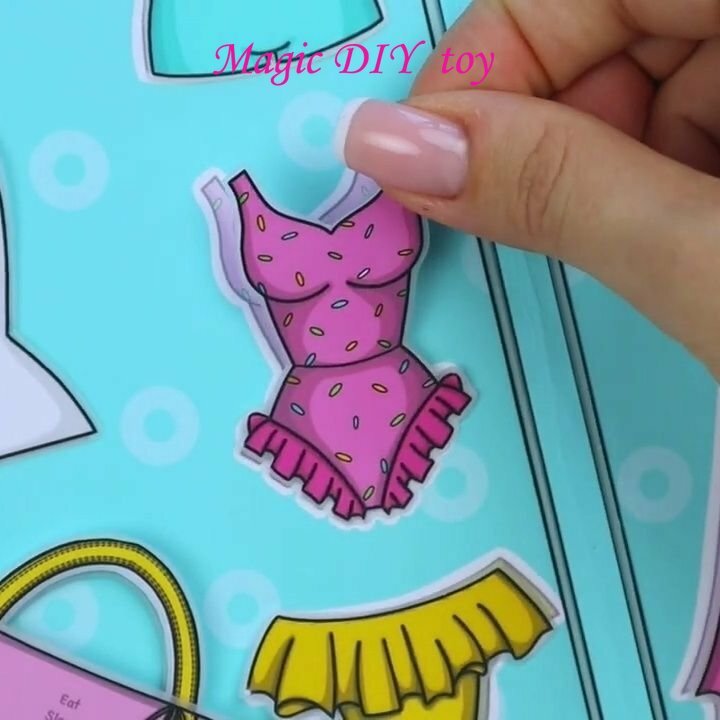 Costume da bagno estivo bambola di carta confezione di materiale per bambini gioco di cura decomprimere libro tranquillo pizzico divertente libro di carta Squishy fai da te