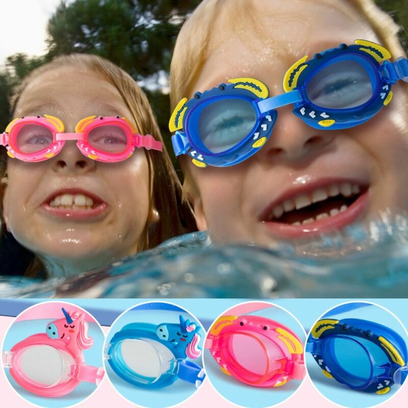 Antifog okulary pływackie przydatne kreskówki wodoodporne gogle dziecięce elastyczne okulary pływackie dzieci chłopców dziewcząt