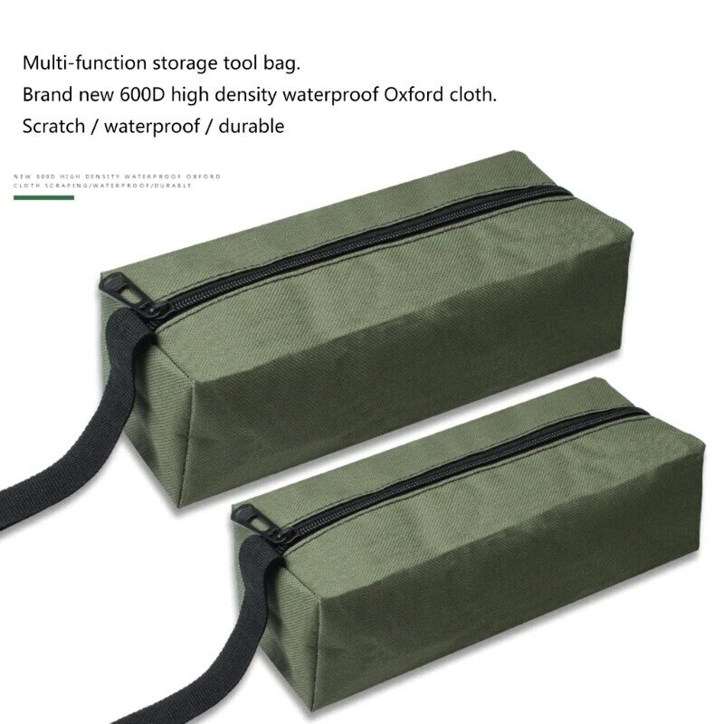 (Paquete 5) Bolsas almacenamiento herramientas resistentes, bolsa para herramientas con revestimiento impermeable, tela