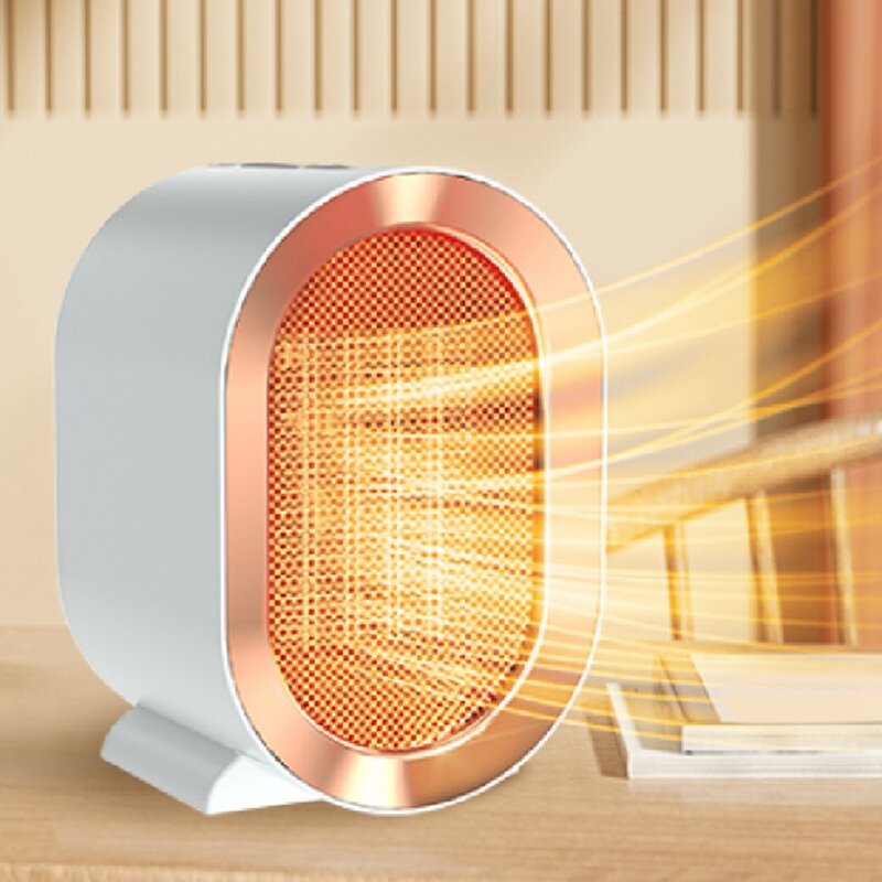 Riscaldatore elettrico da tavolo da 1200W Mini ventilatore di riscaldamento portatile Home Office PTC riscaldamento in ceramica riscaldatore ad aria calda