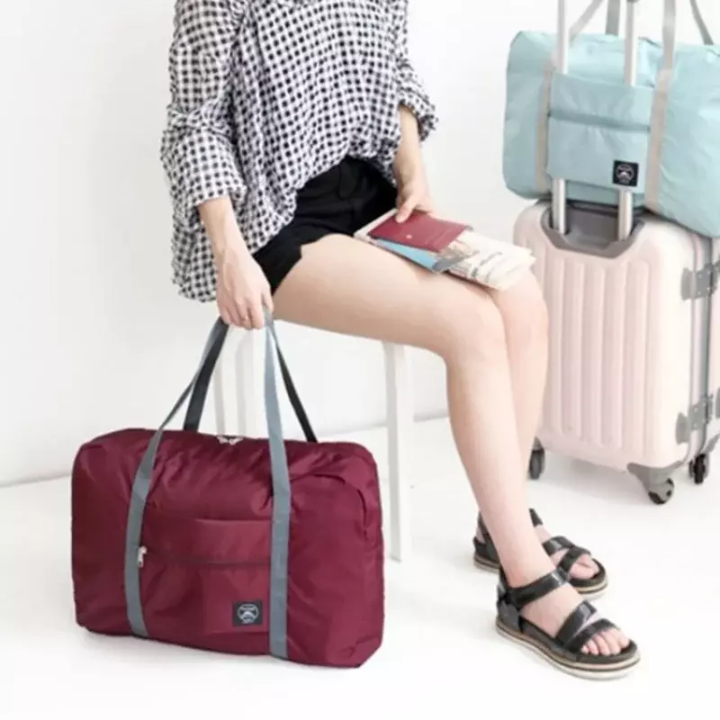 Tas Travel belanja tas bahu tunggal pria dan wanita tas penyortir tinggi diperbesar tas penyimpanan tas bayi tas pengatur bayi