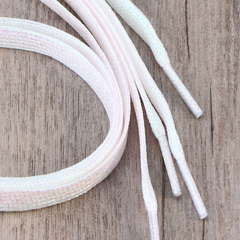 1 1m błyszczące sznurówki z metalicznym brokatem brokatowe sznurowadła kolorowe trampki modne sznurowadła do trampek płótno atletyczne (