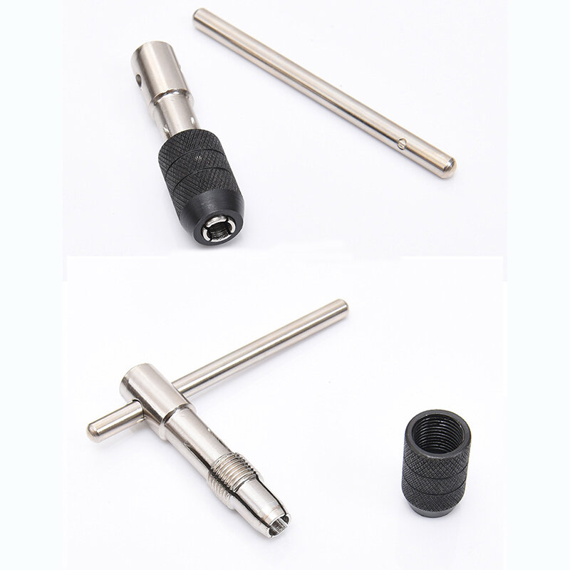 Adjustable T Type Tap Wrench M3-M6(1/8-1/4) M5-M8(3/16-5/16) M6-M12(1/4-7/16) Hand Tapping Tool Screw Thread Tap Holder