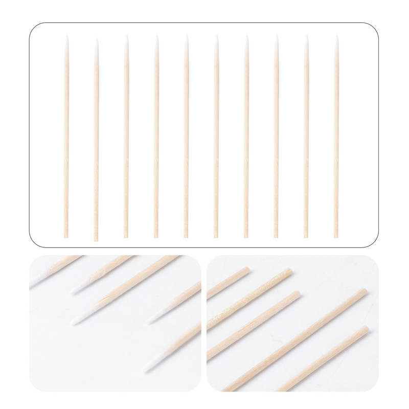 Swabs Cotton Sticks Long Slim Pointed Wooden Cotton sticks Good Eye Cotton Swab for Cleaning Tool for Wound Clean, Cleaning
