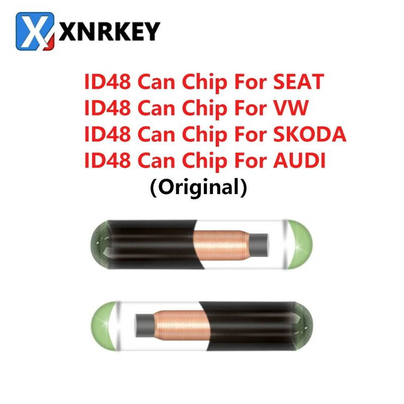 XNRKEY ID48 Can Glass Chip TP22 for Seat TP23 for VW TP24 for Skoda TP25 for Audi 자동차 키 칩