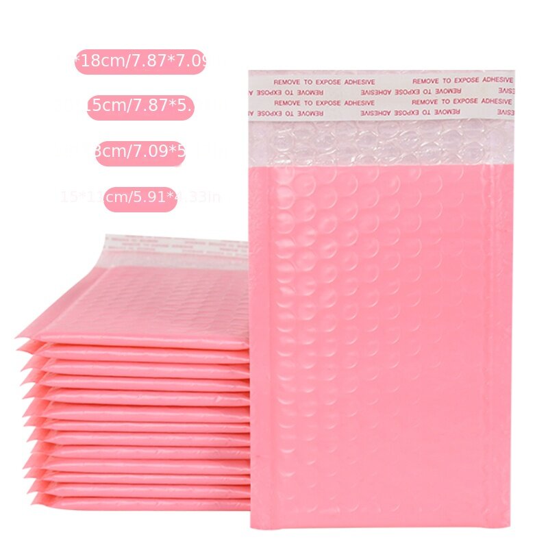Pink Bubble Packaging Bags Anti-extrusion Waterproof Storage Bag For Goods Gifts Envelopes Jewelry Packaging Bubble Mailer