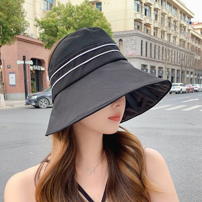 Aksesori Topi anti UV topi nelayan besar portabel topi matahari dapat dilipat