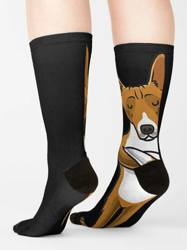 Cute Stubborn Basenji Socks para homens e mulheres, Dog Owner, TShirt52, meias de luxo para crianças