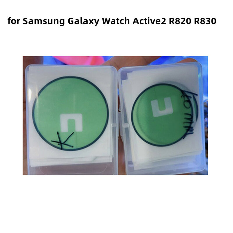 Samsung Galaxy Watch用の接着剤付き交換用スクリーン,時計修理用アクセサリー,Active 2,r820,r830,40mm, 44mm, 2個