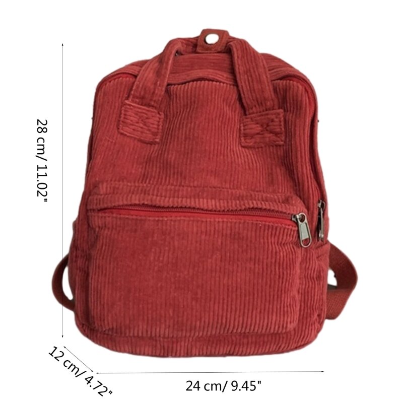 Sztruksowe torby Bookbags stylu vintage o dużej pojemności Plecaki szkolne Plecaki szkolne dla nastoletnich kobiet Plecak dla