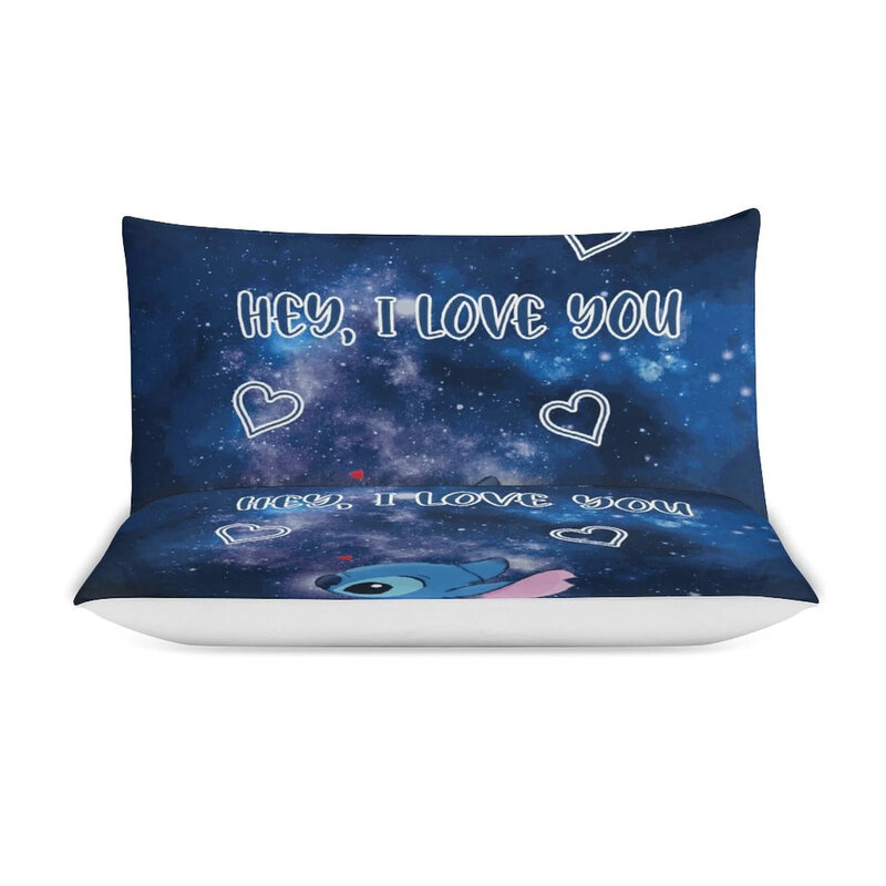 Stitch Duvet Cover Home Bedroom Cartoon Decoration Microfiber Fabric Bedding Set Duvet Cover Pillowcases for Children Gifts