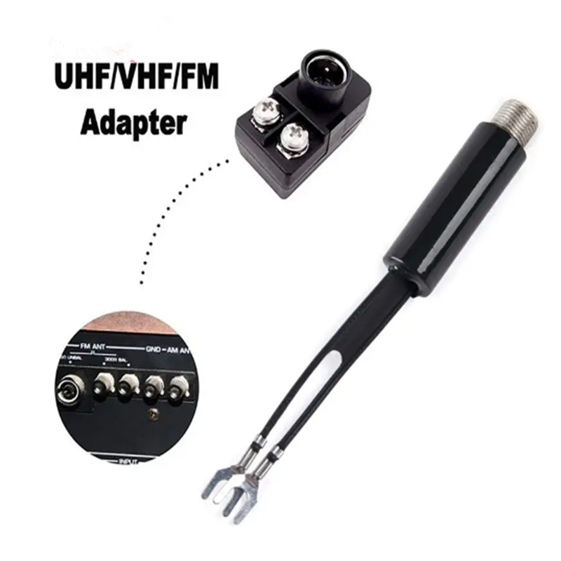 Adaptador de transformador de antena de 2 piezas, Cable F UHF/VHF/FM/TV, 75-300 Ohm, Balun, conector tipo F a juego, enchufe hembra
