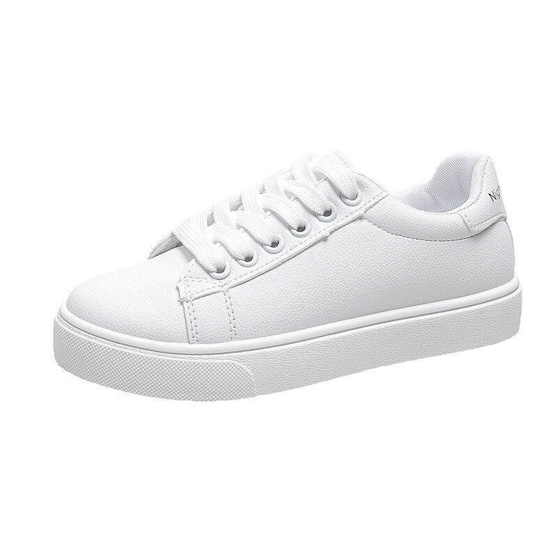 Comemore-tênis de couro branco feminino, calçado casual, calçado elegante, cor monocromática, novo, primavera, 2022