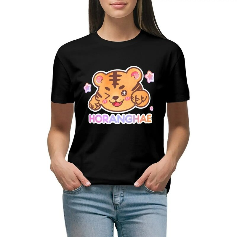 Horanghae T-Shirt Kurzarm T-Shirt weibliche Grafik T-Shirts für Frauen
